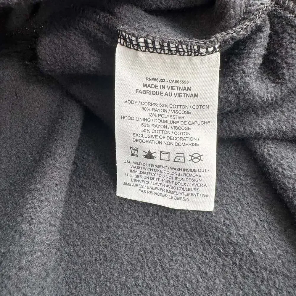 Nike Sportswear Funnel Neck Hoodie Women’s L Black Script Swoosh Pullover